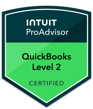 Intuit QuickBooks Level 2 Certified badge